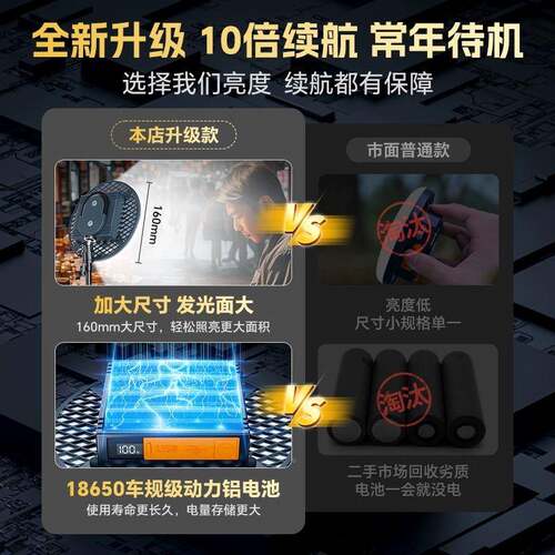 摆摊夜市灯超续航LED充照明泡户外露电营地挂灯应急灯超亮515W长5