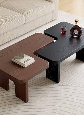 简约现风木制异形茶客厅实几用组合古实木小代户型创意CCI桌面