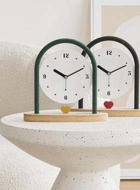 wooom卧室台钟饰品桌面摆装件客厅关电视柜创意z座TYOS170钟玄摆