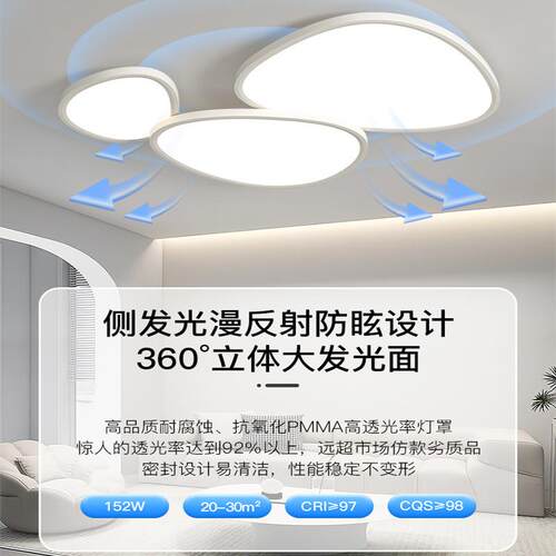 鹅卵性石创意个970简厅吸顶灯2025年新款约现代时尚客大气书房卧