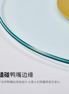 酒店桌转盘化玻璃圆桌转盘形桌面钢旋餐转底座饭圆桌转盘家YPF何