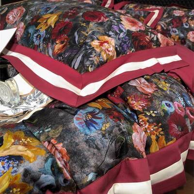 直长播热卖高端用美式油画风1MS242000支全棉绒棉数码四套纯棉件