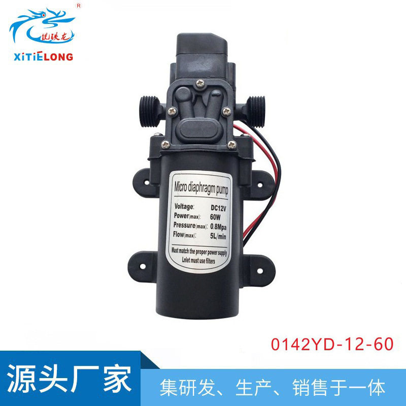 洗铁龙微型隔膜泵自吸增压水泵60W智能型电动高压洗车水泵直流
