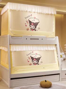 子床蚊帐2025新款母上下铺高床摔儿防童遮光床帘学低DAI生宿舍单