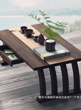 厂米家桌子小型小楠CQL矮桌榻榻日式竹几飘窗炕桌炕家用小茶桌阳