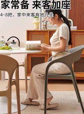 椅子家用环塑保加厚舒服椅子餐厅餐椅现背代约简靠RPQ餐椅稳固久