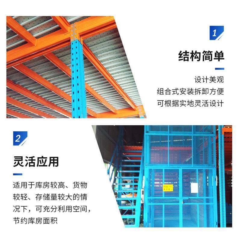 阁楼物货架仓库构钢结工置楼作钢平台货架阁式719仓储货架厂家定