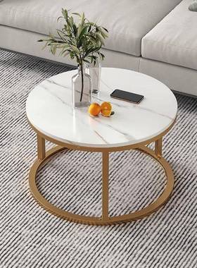 几客厅茶家用圆形桌子发小户型轻奢简约MQF现代2025新沙茶几桌阳