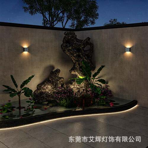 户外防水壁灯民宿院门花口洗墙灯别墅园装庭饰0704A外墙水微泥壁
