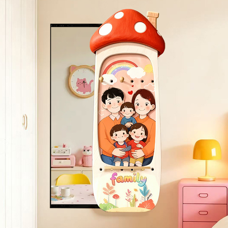 卧室装饰画客厅沙发背景墙高级感小众艺术入户门隐藏式全身镜子