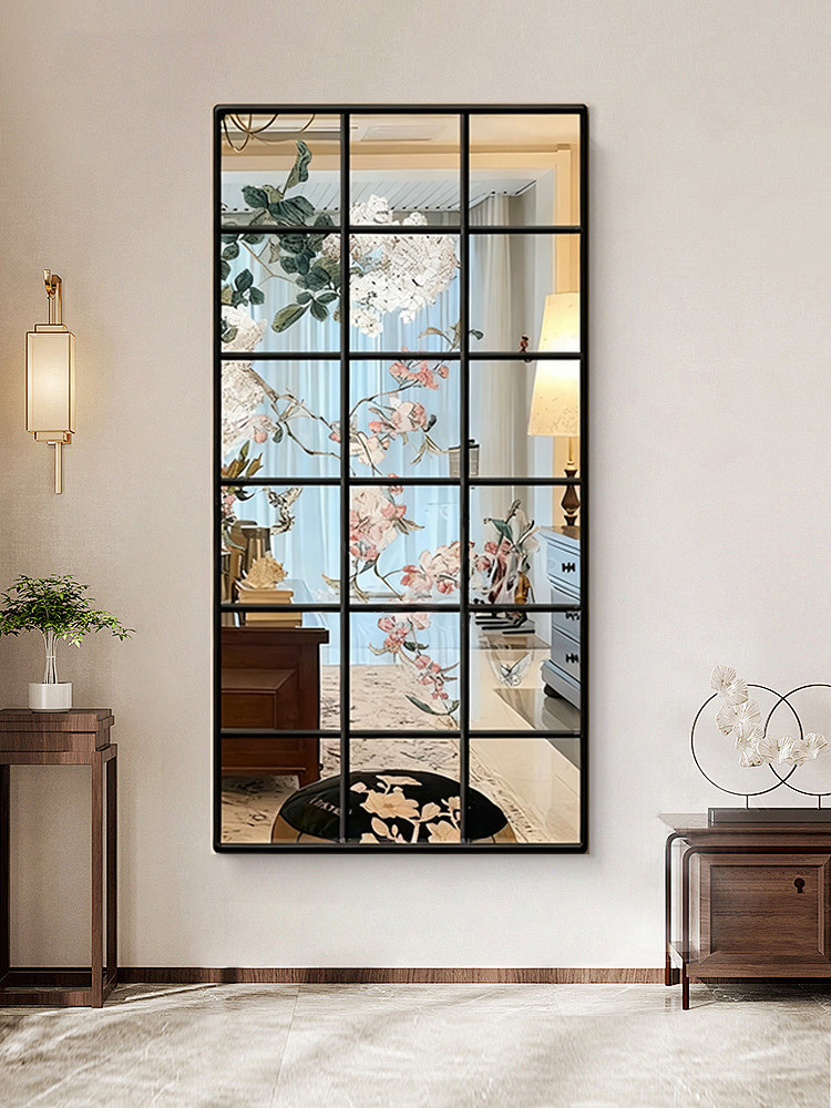 新中式客厅沙发背景墙装饰画卧室床头挂画餐厅玄关入户门全身镜子