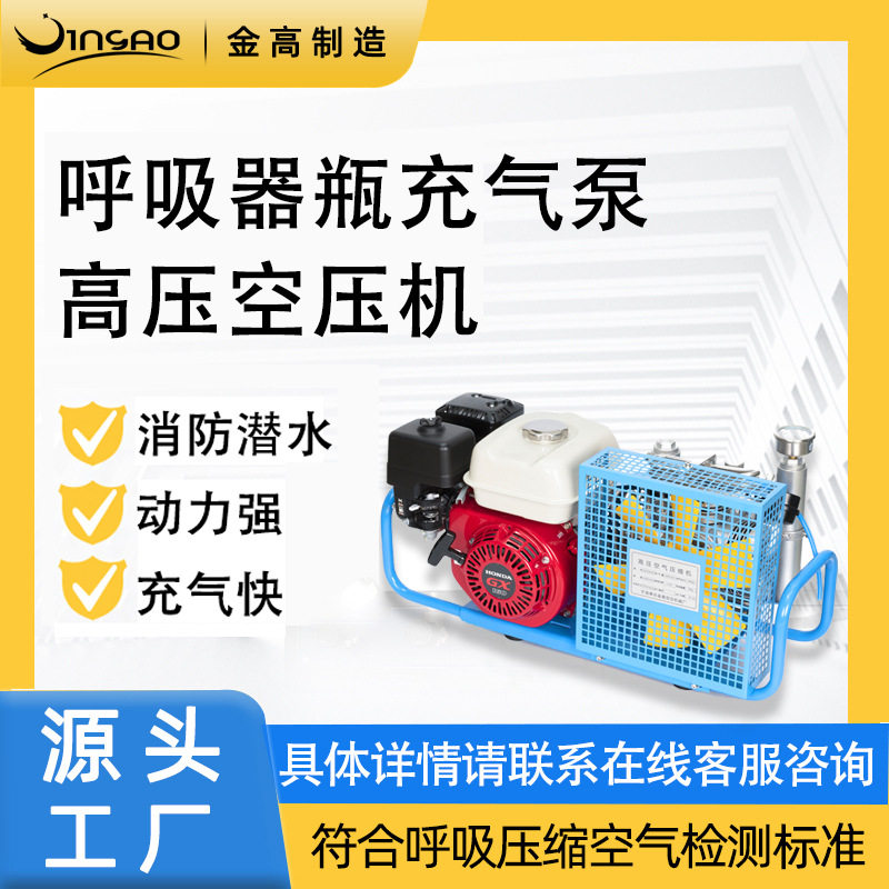 迷你空压机高压空气小型填充泵自动消防潜水呼吸气瓶活塞压缩机