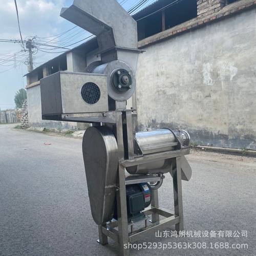 鸿朗榨韭菜挤压打汁机 胡萝卜粉碎压榨脱汁机 应季水果榨汁机