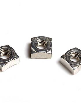 304不锈钢DIN928方形焊接螺母四方螺帽 正方点焊螺丝帽4M5M6M8M10