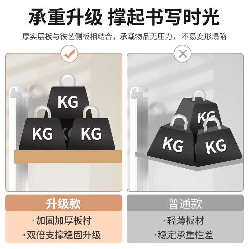 面书架收纳架多子桌桌上置物架层书桌上放办公桌写字的台面洞G795