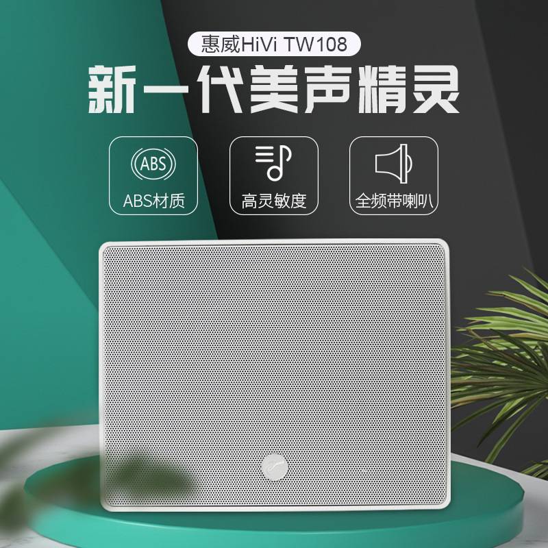 Hivi/惠威 TW108壁挂音响 定压壁挂喇叭 壁挂音响 定压会议音箱