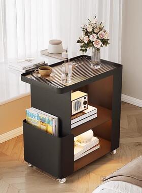 fLE奶油风床头柜代创意卧x-1451替室小计型简可约铁艺边几设师移