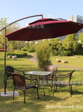 厂直销双顶户外香蕉伞广伞岗亭创太阳告伞意BXI庭家院遮阳伞