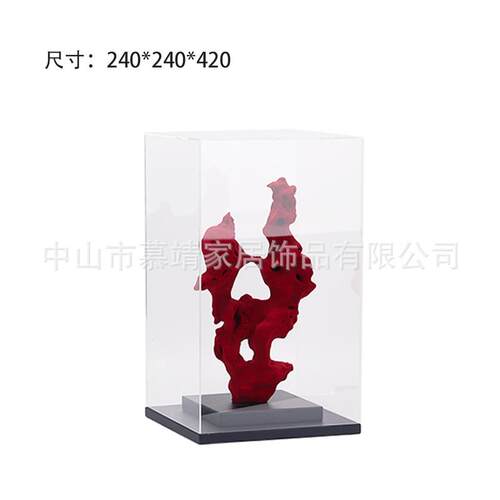 创意新中色式现代透罩子红太石652.653.摆湖件客厅茶几书桌玄关家