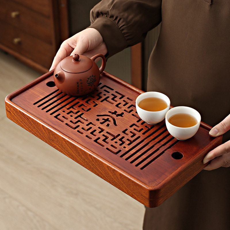家用茶盘2025新款小型高端实木花梨木干泡茶台托盘客厅储水式茶海