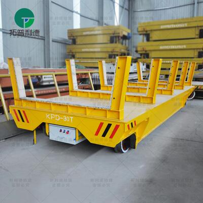 车间吨运输半导体VDT材料轨有轨电动平板载车重15低压轨道供电道