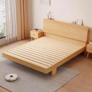 实木床双人1YOJ.x2米主卧大床用1.58米小户型出租房1.全2m单家人