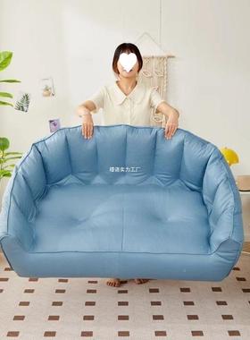 网红懒IRU人沙发技科布免洗沙发家小户屋型出租用可躺简易双人小沙发