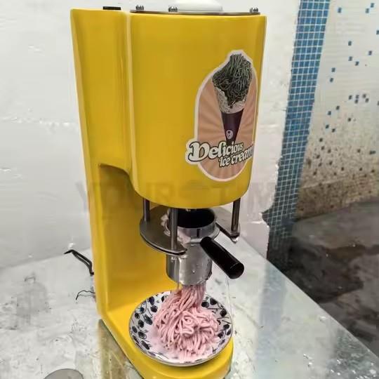 有趣美味台小商用家用意大利型676面条冰激凌机硬压冰淇淋面式条
