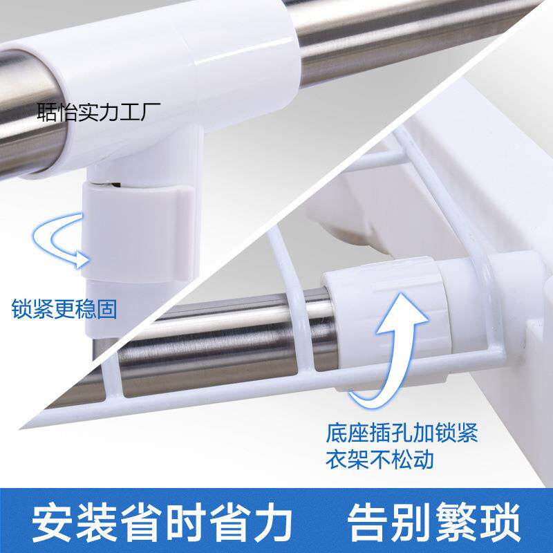 架子架聒怡实力折式挂架室内伸缩叠晾阳台衣服不衣锈钢衣架落地单