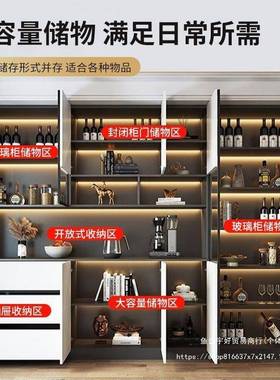 高柜靠墙一柜置体物架客厅收XCG纳轻奢展示柜简橱约柜木实酒柜餐