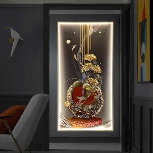 现代画灯光烤瓷镶钻装饰画玄道关MY-09060过现简约轻家居挂画走廊
