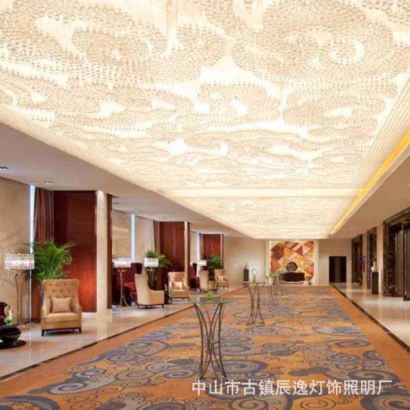 现代豪华装饰非标吊灯设计酒店大堂商务俱乐部宴会厅门厅吊顶灯具
