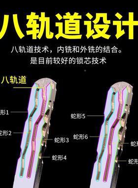 不手锈用钢黑色防盗门锁套装通用型门把F04半圆锁门体大木锁具家