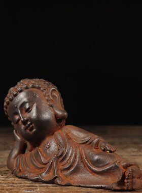 复古睡大头玄关佛铁包邮器中式工艺装饰会所仿古客厅摆设复古怀旧