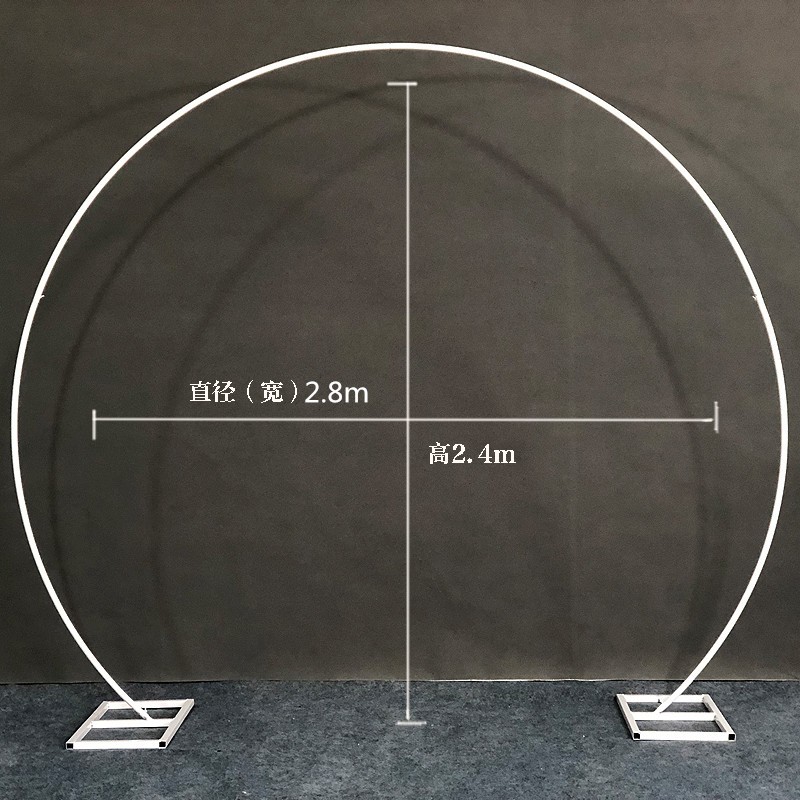 新款婚庆道具铁艺拱门花架T台过道摆件森系婚礼布置装饰圆形拱门