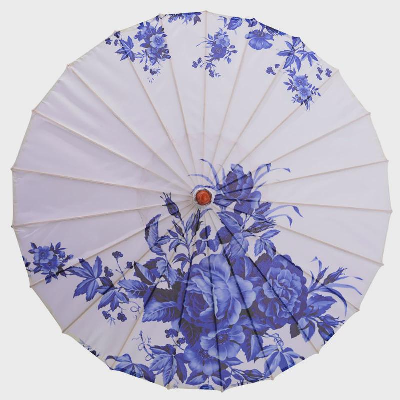 青花瓷古装油纸伞古代道具古典伞舞台舞蹈伞跳舞演出雨伞装新款