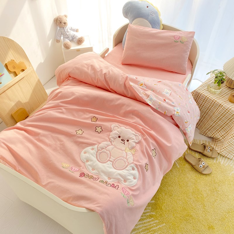 幼儿园被子三件套床上用品纯棉儿童被褥六件套宝宝午睡入园婴儿床