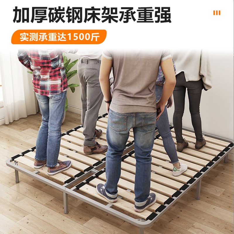 加密床架实木排骨架1.8床板折叠床架排骨架床架榻榻米1.5龙骨架钢