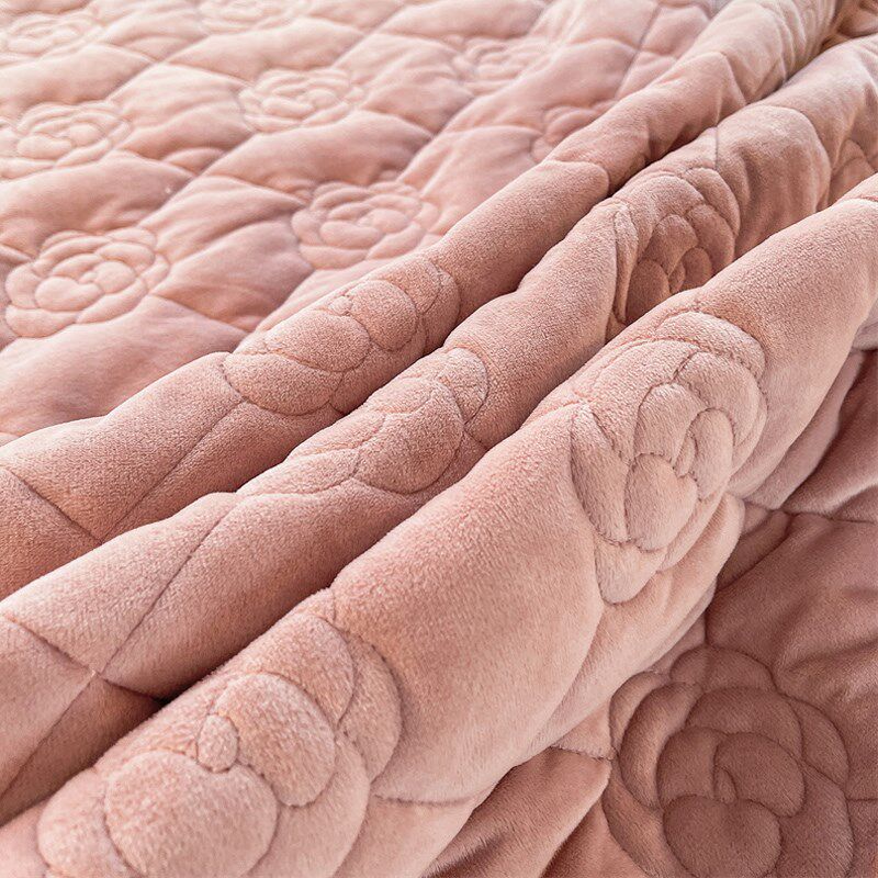 秋冬A类宝宝婴儿绒加厚夹棉加绒花边枕套一对装48x74cm枕芯内胆套