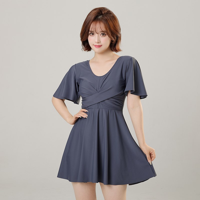 大码泳衣女胖mm200斤连体泳裙250遮肚显瘦加肥加大300泡温泉泳装