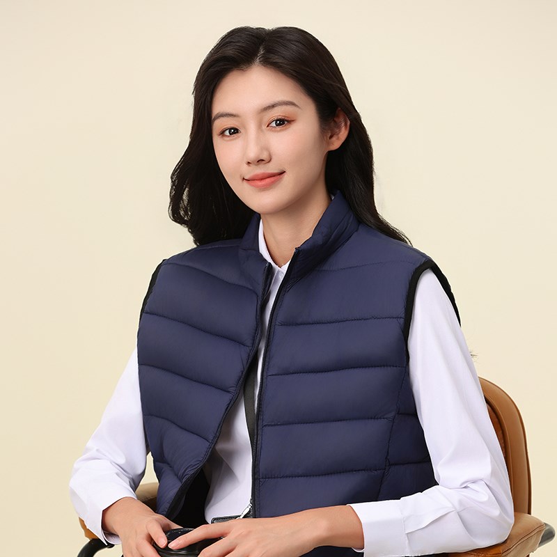 羽绒马甲定制工作服秋冬影楼摄影师幼儿园老师工装印logo印字男女
