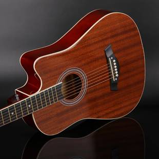 工厂现货38寸民谣吉他边亮木光全椴木F38C BB初学琴入门练习新镶