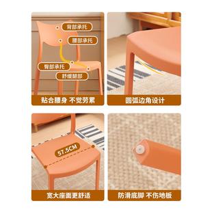塑料放椅子家用加厚809靠背椅时餐椅德国工艺可叠背靠凳子简约尚
