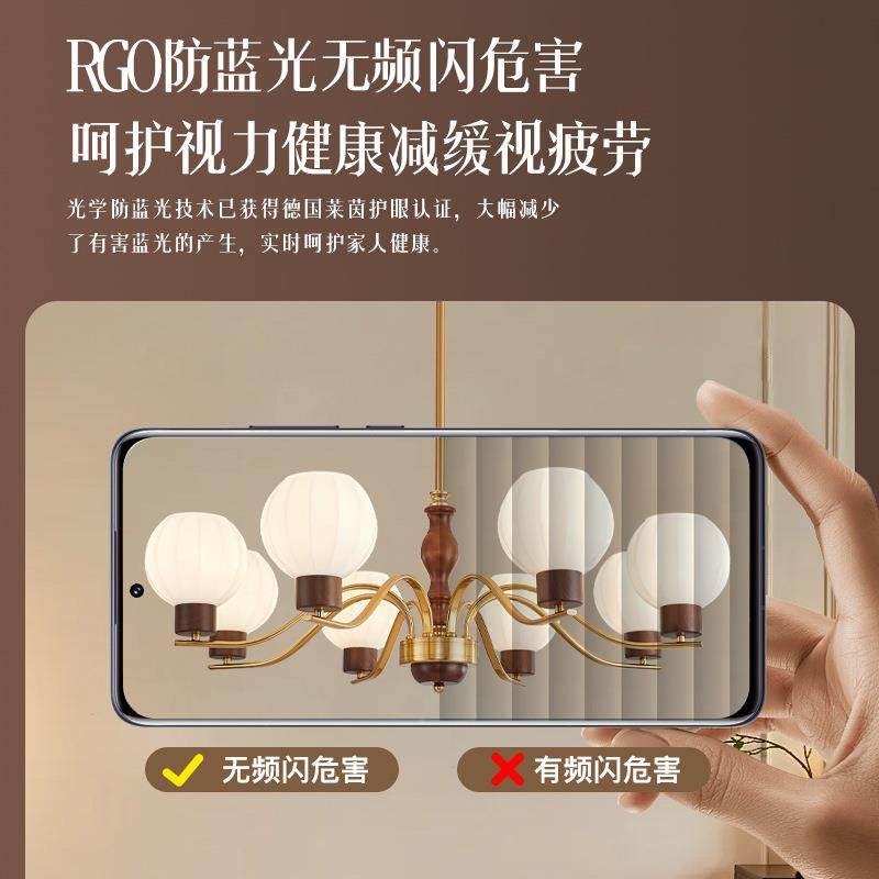 木客实厅美式复南古大厅吊灯中古洋572风法式2025灯年新款卧室餐