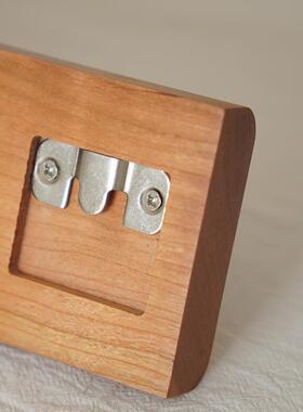 实门木挂衣架壁挂墙上挂钩置物孔架免打卧WVL室衣后服收纳玄关排