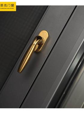 窗一体平开窗形欧29865防盗窗卧窗室隔音平开玻拱璃隔音落纱地封