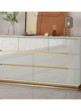 奶SNQ油实木斗柜卧室屉式收柜纳柜五斗轻奢大抽容量卧室床尾柜储