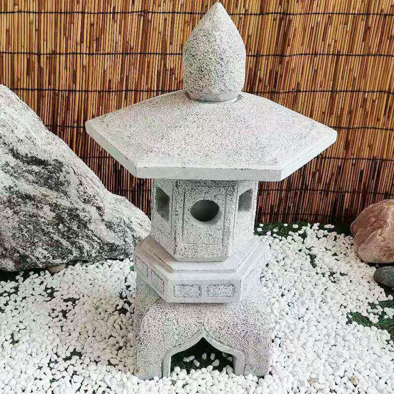 青石仿古石灯式石灯厂家公园庭院中落地景观摆灯广场草坪阳能太石