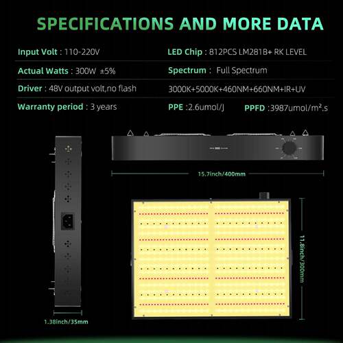 源头厂L调E植D物灯光100W-300QGIW全工光谱植物生长灯育苗补光灯