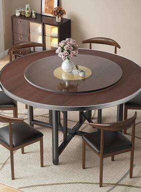 大圆桌餐人桌15实木家用吃饭桌子圆桌面饭店OCI用圆板商形折叠带